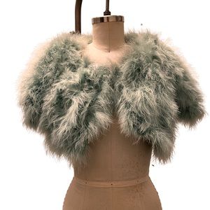 Vintage marabou feathers made in England blue